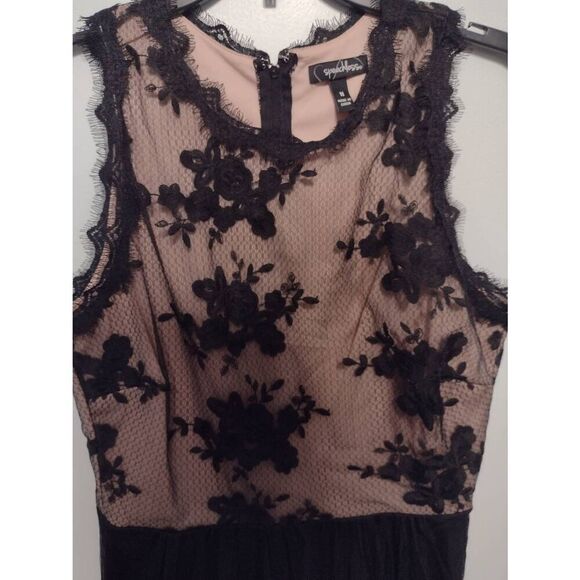 NWT Speechless Size 11Juniors Black Tan Floral Semi Formal Dress - Picture 3 of 6